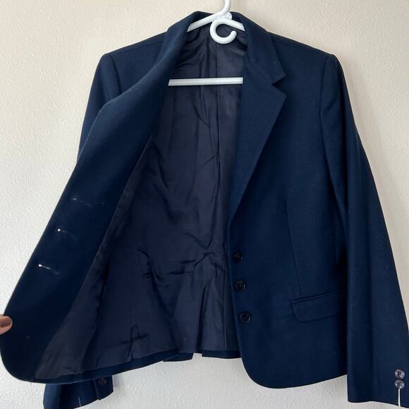 New Vintage Arenzano Wool single breasted 70s 80s navy old money blazer preppy M - Picture 5 of 12